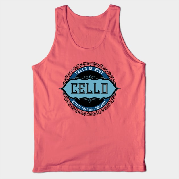 Cello Best Music Note Circle Tank Top by Barthol Graphics